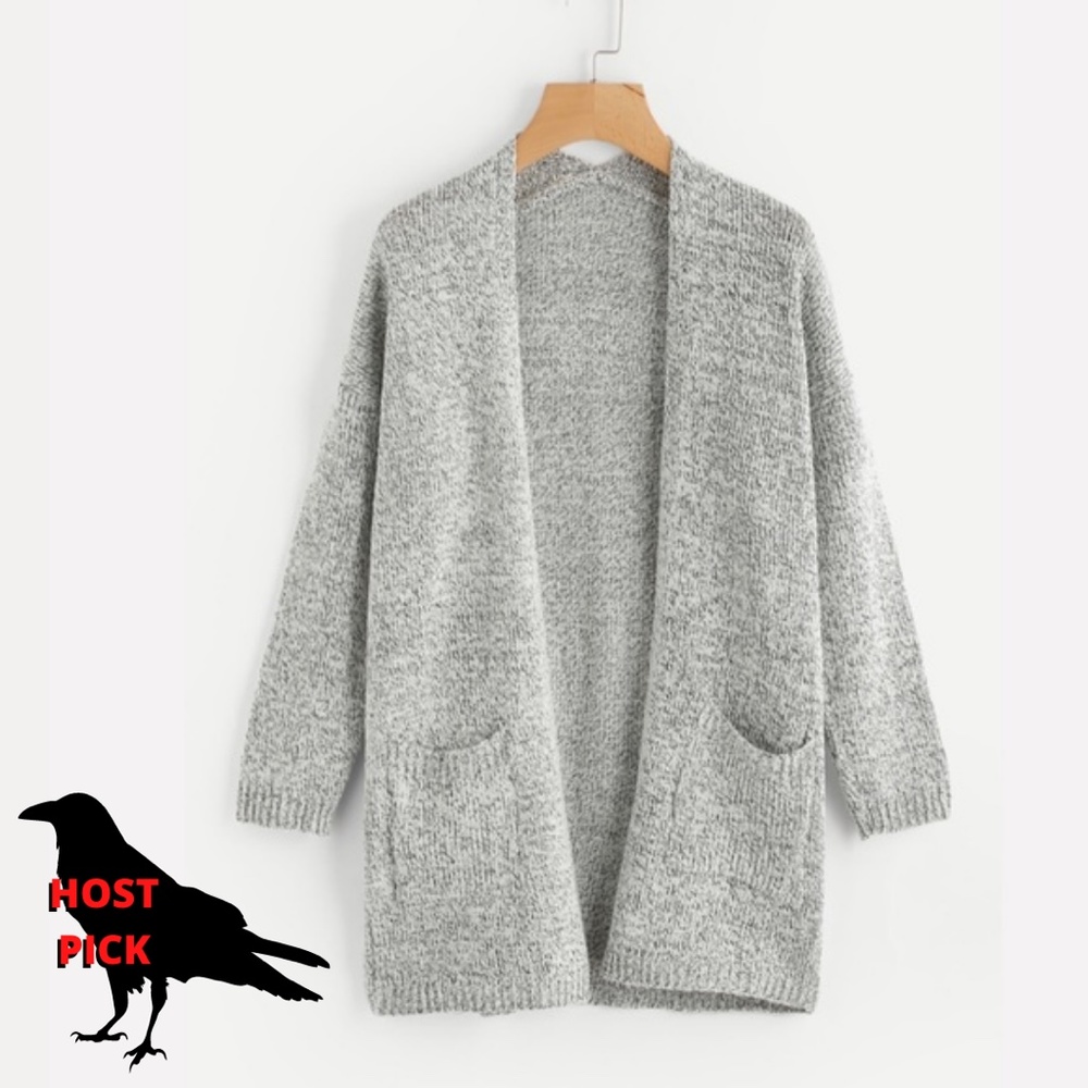 Grey Knit Cardigan